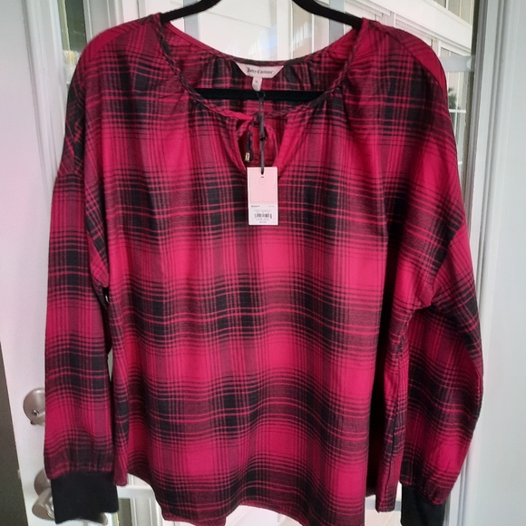 Juicy Couture Tops - Juicy Couture plaid top XL NWT